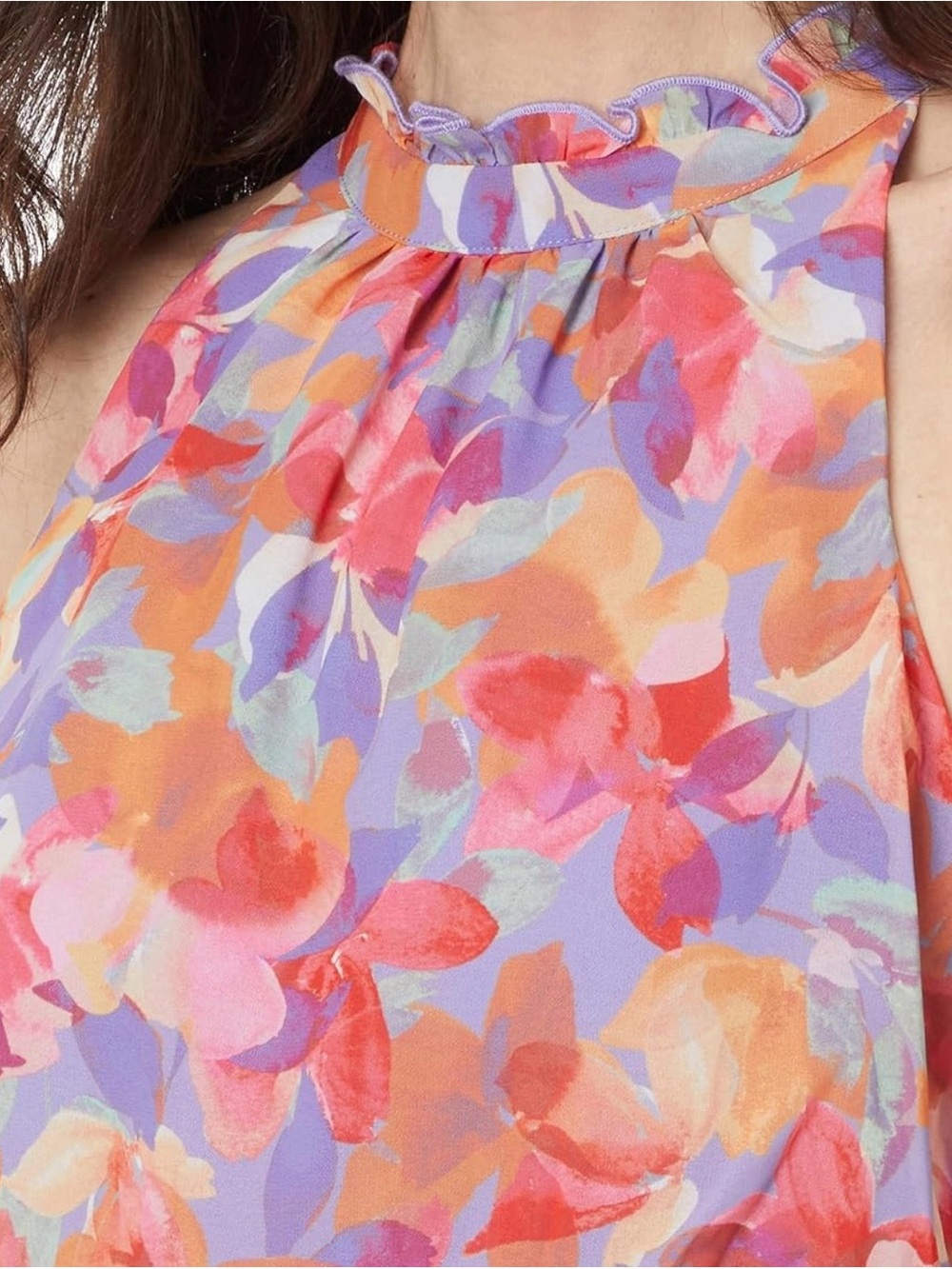 Vince Camuto Floral Halter Maxi Dress in Multicolor Sz 6 Garden Party Wedding - Picture 3 of 7